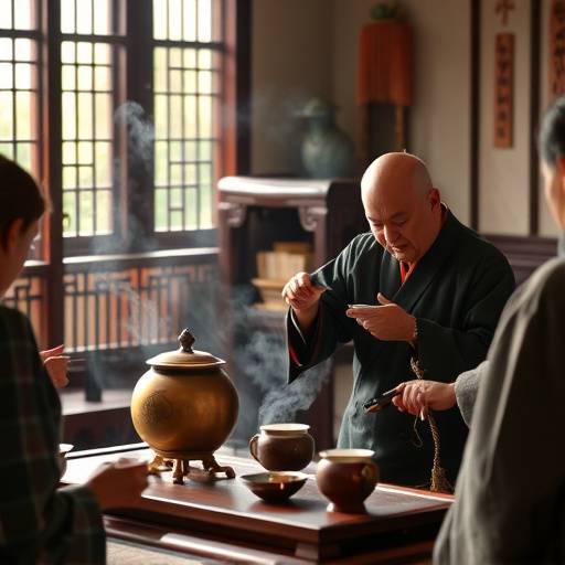 Eine traditionelle chinesische Teezeremonie, die die chinesische Kultur repr&auml;sentiert.