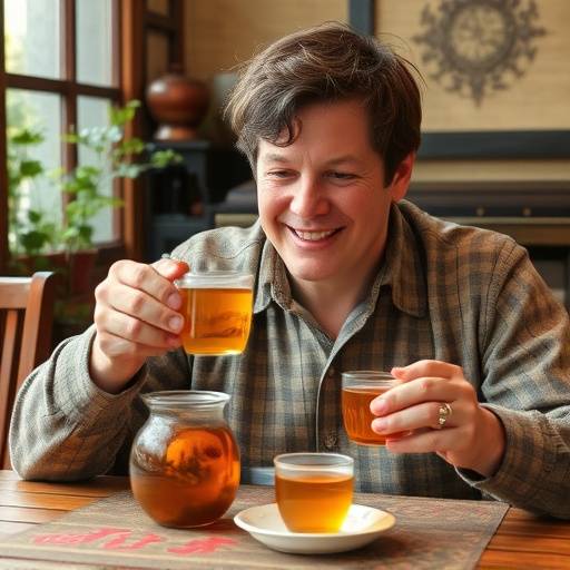 Paul Richter mit chinesischem Tee